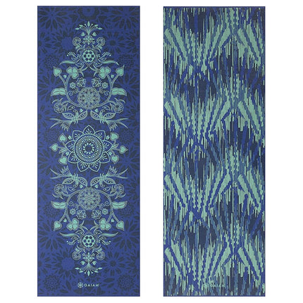Gaiam Yoga Mat Premium Print Reversible Extra Thick Non-Slip Exercise and Fitness Mat for All Types of Yoga, Pilates and Floor Training, Divine Impressionist, 6mm