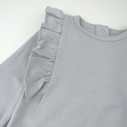 HonestBaby Ensembles de vêtements Hauts et Bas 100% Coton Biologique pour Bébés et Petites Filles, Fleurs Géantes Violet Poussiéreux, Nouveau-né