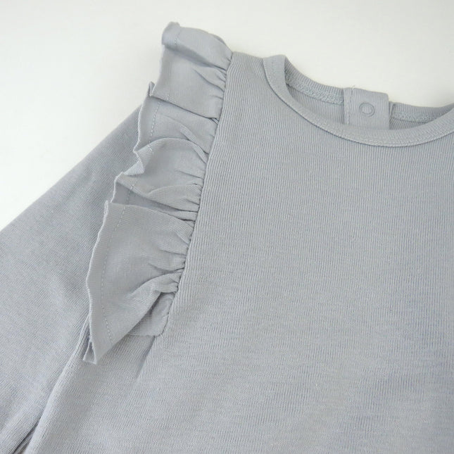 HonestBaby Conjuntos de moda de tops y pantalones 100% algodón orgánico para bebés y niñas pequeñas, floral gigante púrpura polvoriento, recién nacido