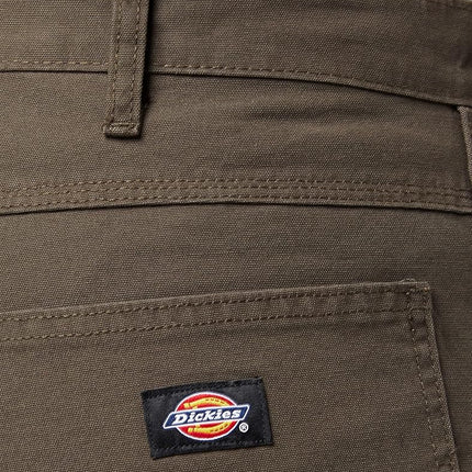 Dickies Men's Relaxed Straight Fit Lightweight Duck Carpenter Jean, Black Olive, 36W x 32L