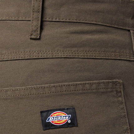 Dickies Pantalón de carpintero de pato ligero de corte recto relajado para hombre, negro oliva, 36W x 32L