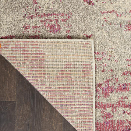 Nourison Celestial Modern Area Rug Runner, 2'2" x 7'6" (2'x8'), Ivory/Pink