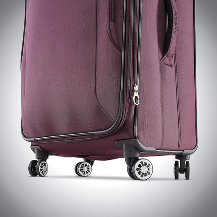 Samsonite Ascella X Softside Expandable Luggage with Spinners, Plum, Checked-Large 29-Inch, Ascella X Softside Expandable Luggage with Spinners