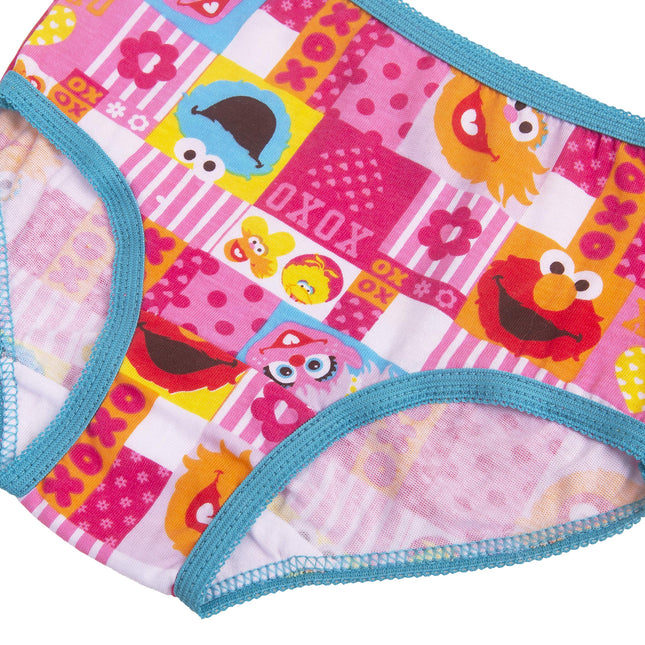 Sesame Street Girls 100% Combed Cotton Underwear with Favorites Like Elmo, Cookie Monster and Big Bird, Sesame10pk, 18