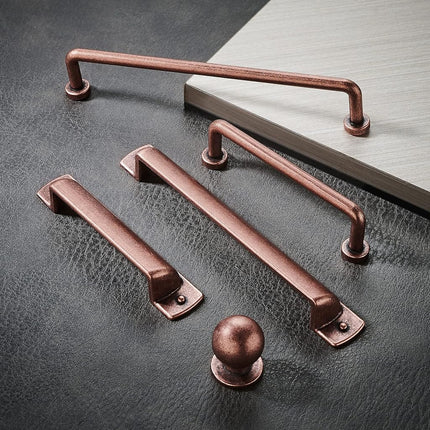 khtumeware 10 Pack 5 inch Hole Center Antique Copper Cabinet Pulls Vintage Aged Cabinet Handle Kitchen Hardware Farmhouse Vintage Dressing Table Drawer Handle Classic Wardrob.