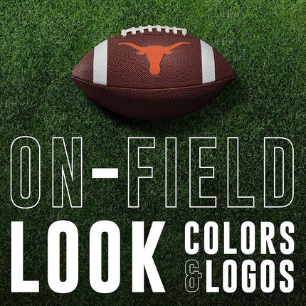 Franklin Sports Texas Longhorns Kids NCAA Youth Football - Official College Team Junior Footballs with Team Logos for Kids - Junior Size PVC Ball - Backyard + Tailgate Ball - 8.5"