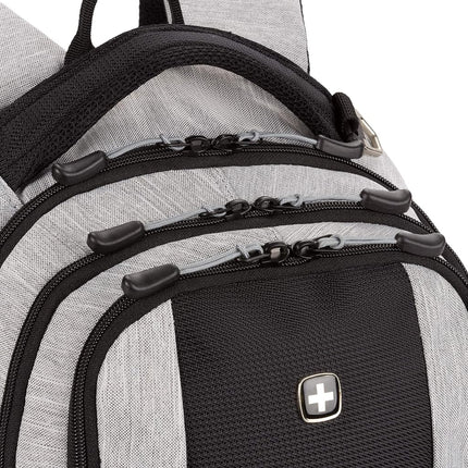 SWISSGEAR Cecil Laptop Backpack Fits up to 16-Inch Laptop, Daypack for Travel and Work, Heather Grey, 18-Inch