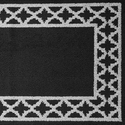Nautica – Runner Rug | Indoor Runners for Hallways and Entry Rugs| Non-Slip and Non-Skid Entry and Kitchen Door Mat| Machine Washable Entryway Carpet Rugs | 2'2" x 5' | Trellis Black
