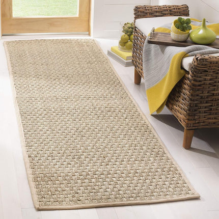 Safavieh Natural Fiber Rug for Living Room, Dining Room, Bedroom - Natural Fiber Collection, Short Pile, in Natural and Beige, 76 X 122 cm