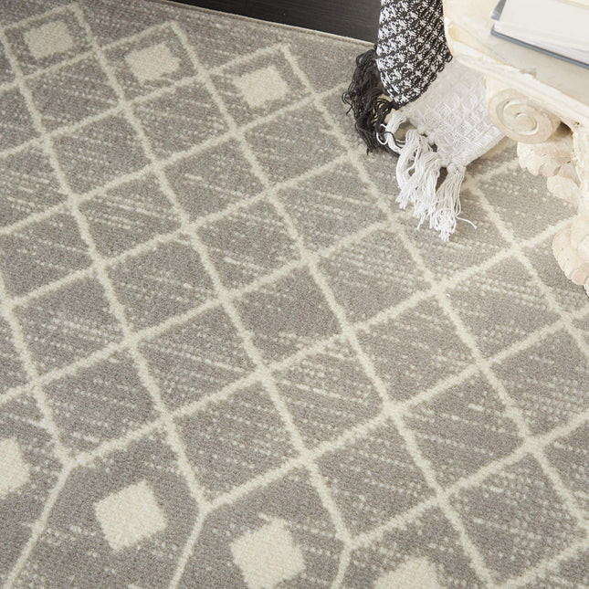 Nourison Grafix Tapis de 1,2 m x 1,8 m gris, 1,14 m x 1,75 m,