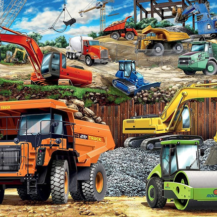 Ravensburger Construction Vehicles 100 piece Jigsaw Puzzle for Kids Age 6 Years and Up - Extra Large Pieces