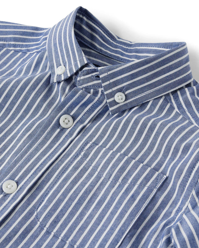 Chemise à manches courtes boutonnée en popeline The Children's Place pour bébé garçon et tout-petit, Galactique, 9-12 mois