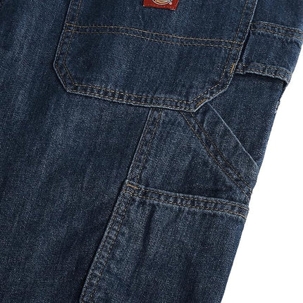 Dickies Women's Denim Bib Overall, Medium Stonewash w/Bleach, 2X-Large