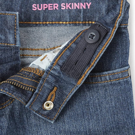 The Children's Place Jeans Súper Ajustados para Niña, Paquete de 2, Índigo Claro/Lavado Azul Victoria, 18