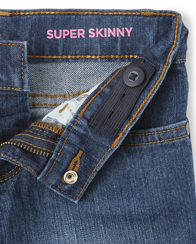 The Children's Place Girls Super Skinny Jeans,Lt Indigo/Victory Blue Wash 2 Pack,16P