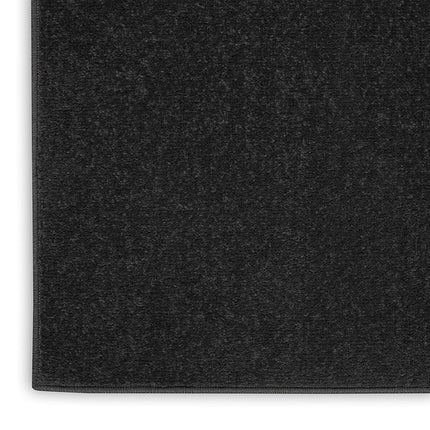 Tapis Nourison Essentials uni contemporain noir 7' x 10', 7' x 10'