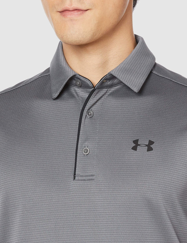 Under Armour Tech Men's Polo Shirt,Graphite/Black,Large