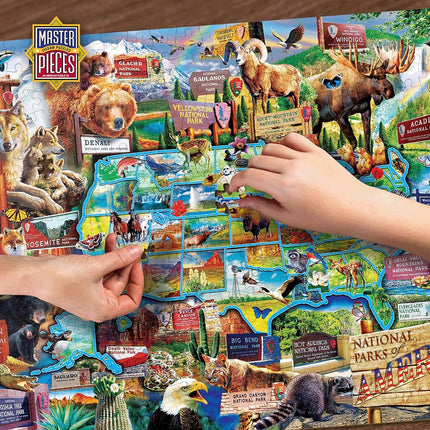 Baby Fanatics MasterPieces Puzzle de 3000 pièces pour adultes, familles ou enfants, Parcs nationaux des États-Unis, Défaut de fabrication, 81 x 114 cm