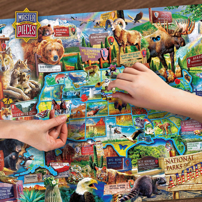Baby Fanatics MasterPieces 3000 Piece Jigsaw Puzzle for Adults, Family or Children, US National Parks, Manufacturer Defect, 32 x 45 Inches