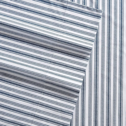 Nautica - Twin Sheets, Cotton Percale Bedding Set, Casual Home Decor (Coleridge Stripe Blue, Twin)