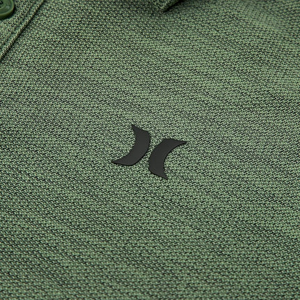 Polo de performance Hurley pour garçons, Vert palmier chiné, Petite taille