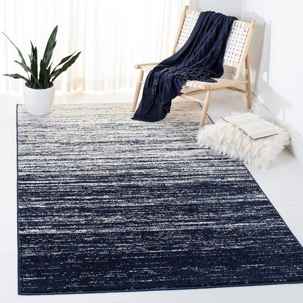 Safavieh Modern Ombre Indoor Woven Rectangle Area Rug, Adirondack Collection, ADR113, in Navy/Ivory, 91 X 152 cm for Living Room, Bedroom or Any Indoor Space