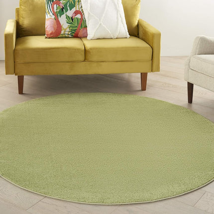 Nourison Essentials Indoor/Outdoor Green 6' Round Area Rug
