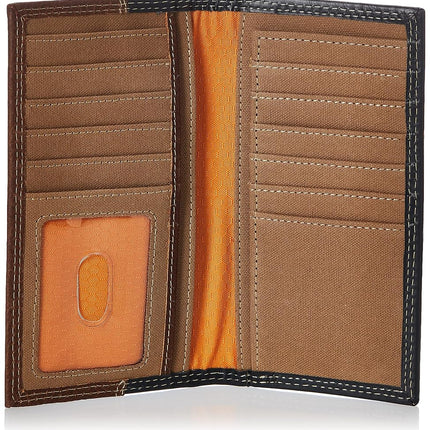 Cartera Timberland PRO de piel RFID larga tipo rodeo para hombre con RFID, color teca, talla única, Reino Unido