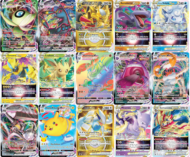 5 Pokemon Card VMAX/VSTAR Bundle - X2 VSTAR - X2 V