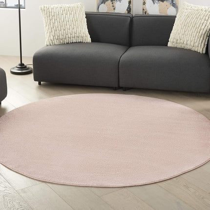 Nourison Essentials Tapis d'extérieur rond en tissu rose de 1,8 m (rond de 1,8 m)
