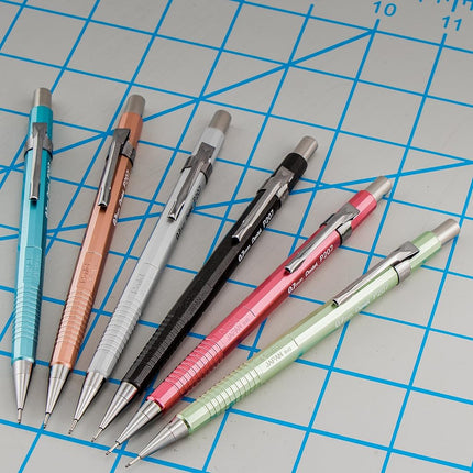 Pentel Sharp Mechanical Pencil, (0.7mm), Medium Line, Metallic Barrel, Assorted Colors, Pack of 3 (P207MBP3M)