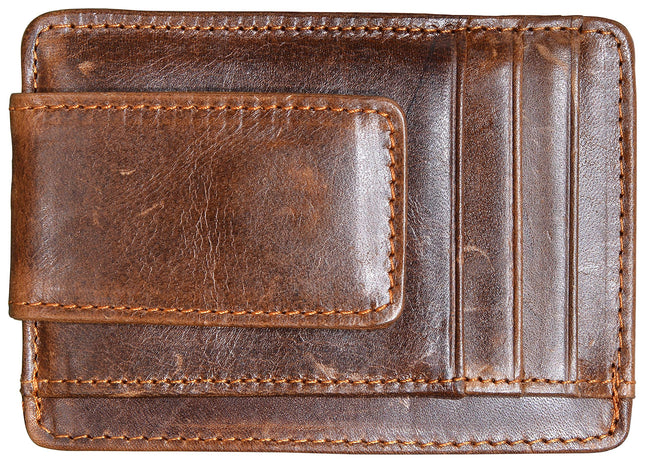 HOPSOOKEN Money Clip RFID Front Pocket Wallet Men 
