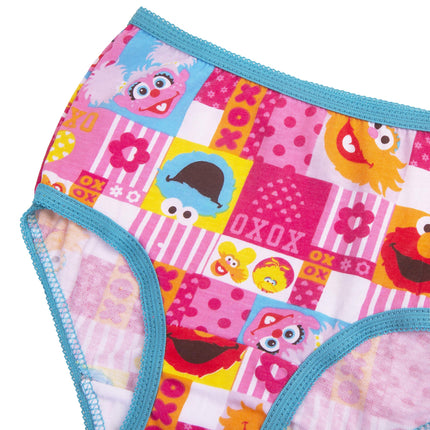 Sesame Street Girls 100% Combed Cotton Underwear with Favorites Like Elmo, Cookie Monster and Big Bird, Sesame10pk, 18