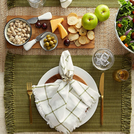 DII Tabletop Collection, Cotton, Olive Green, Placemat Set, 13x19