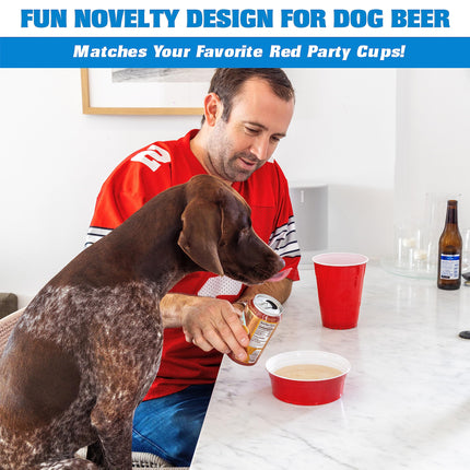 GoSports Party Dog - Cuencos desechables para comida de mascotas, estilo vaso rojo para perros y gatos - Tamaños grandes y pequeños, 60 oz