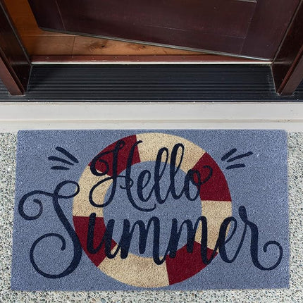 DII Natural Coir Doormat, Decorative Hello Mat, 17x29, Hello Summer