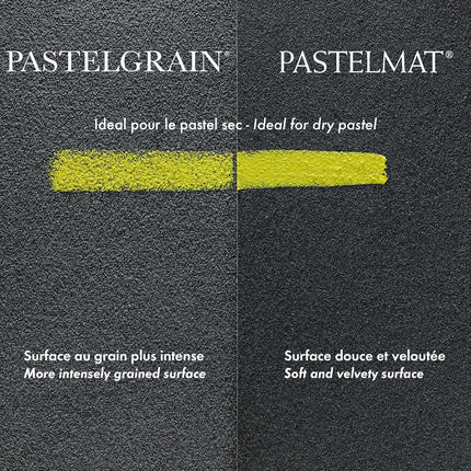Clairefontaine - Ref 96018C - Pastelmat Pastel Card Pad No.1 (12 Sheets) - 360gsm Card - 30 x 40cm - Assorted Colours - Specially Formulated For Use With Pastels