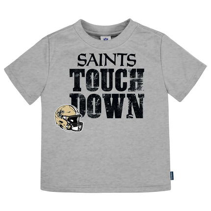 NFL New Orlean Saints 3 Pack Short Sleeve Team Fan Tee Shirt, black/yellow/grey New Orlean Saints New, 12 Months