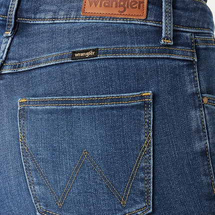 Wrangler Women's High Rise True Straight Fit Jean, Hudson, 4W x 34L