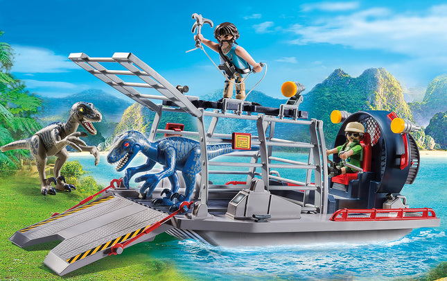 PlayMOBIL Dinos 9433 Hydravion des Dinosaures avec Raptors, flottant, Pour les enfants de 4 ans et plus