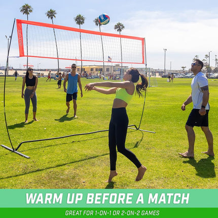 GoSports 12 ft Freestanding Volleyball Training Net for Indoor or Outdoor Use, Instant Setup and Height Adjustable