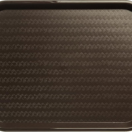 Bandeja Carlisle FoodService Products Cafe de Comida Rápida para Cafetería con Superficie Estampada para Cafeterías, Comida Rápida y Comedor, Plástico, 14" x 18", Chocolate, (Paquete de 12)