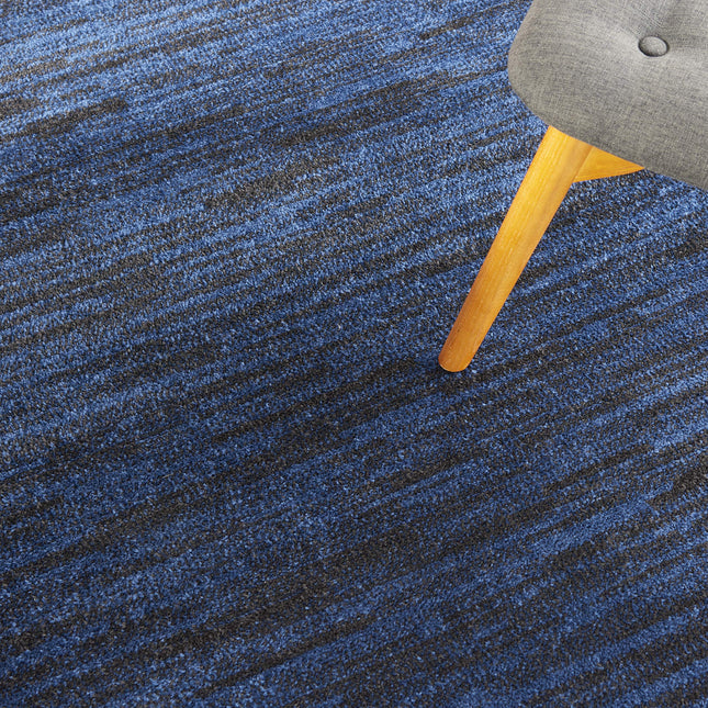 Nourison Essentials Tapis d'intérieur/extérieur bleu nuit 1,20 m rond, facile à nettoyer, ne perd pas ses poils, pour chambre, salon, salle à manger, jardin, terrasse, patio (4 ronds)