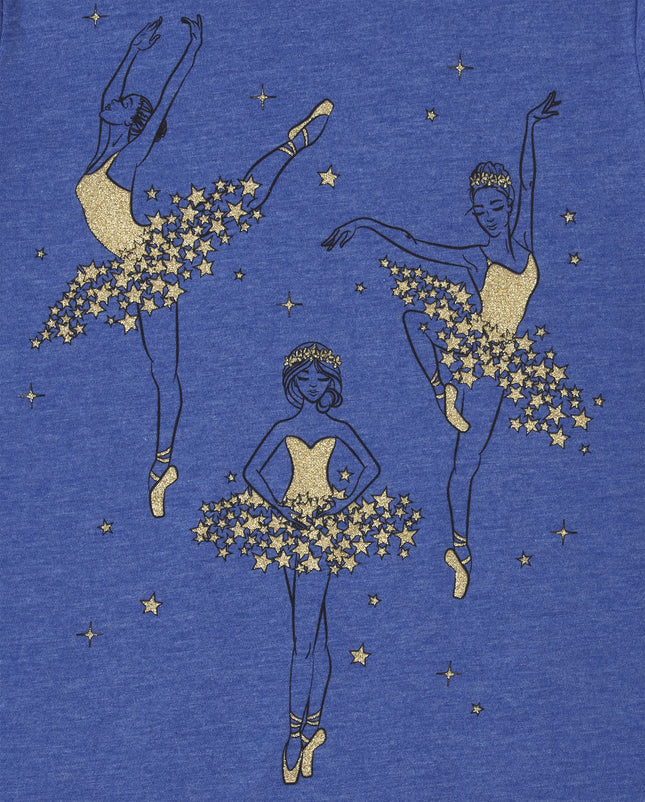 The Children's Place Girls' Assorted Everyday Long Sleeve Graphic T-Shirts, Multipack, Ballerinas/Love to Dance, Medium