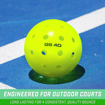 Pelotas de pickleball GoSports GS 40 - Paquete de 4 pelotas de pickleball USAPA reglamentarias