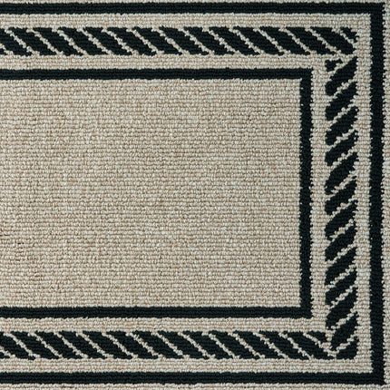 Nautica – Runner Rug | Indoor Runners for Hallways and Entry Rugs| Non-Slip and Non-Skid Entry and Kitchen Door Mat| Machine Washable Entryway Carpet Rugs | 2'2" x 3'9" | Rope Border Natural Twist