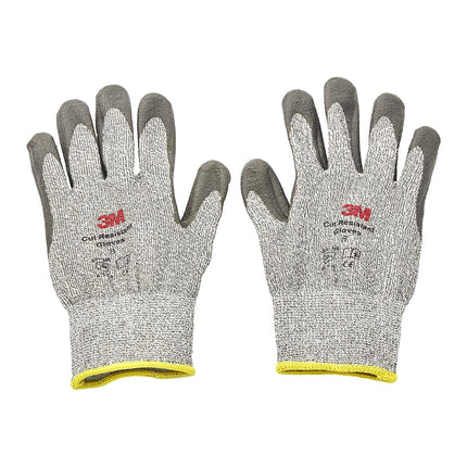3M Comfort Grip Gloves CGL-CR, Cut Resistant (ANSI 3), Size L (Pair of Gloves), Grey