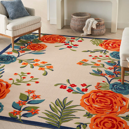 Nourison Aloha Indoor/Outdoor Multicolor 5'3" x 7'