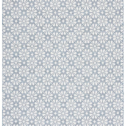 Safavieh Martha Stewart Collection by SAFAVIEH 5'1" x 7'6" Navy/Ivory MSR4491N Indoor/Outdoor Waterproof Washable Mudroom Backyard Patio Area Rug