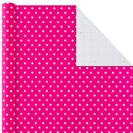 Hallmark All Occasion Wrapping Paper Bundle with Cut Lines on Reverse (Pack of 6; 180 sq. ft. TTL.) Solids, Polka Dots & Stripes for Birthdays, Easter, Mothers Day, Weddings, Baby Showers (5JXW1746)